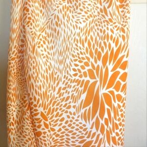 White And Orange Skirt S Medium